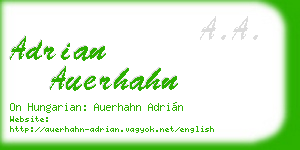 adrian auerhahn business card